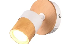 Trio Lighting Aruni Spotlight GU10 trä/matt vit* Läslampor