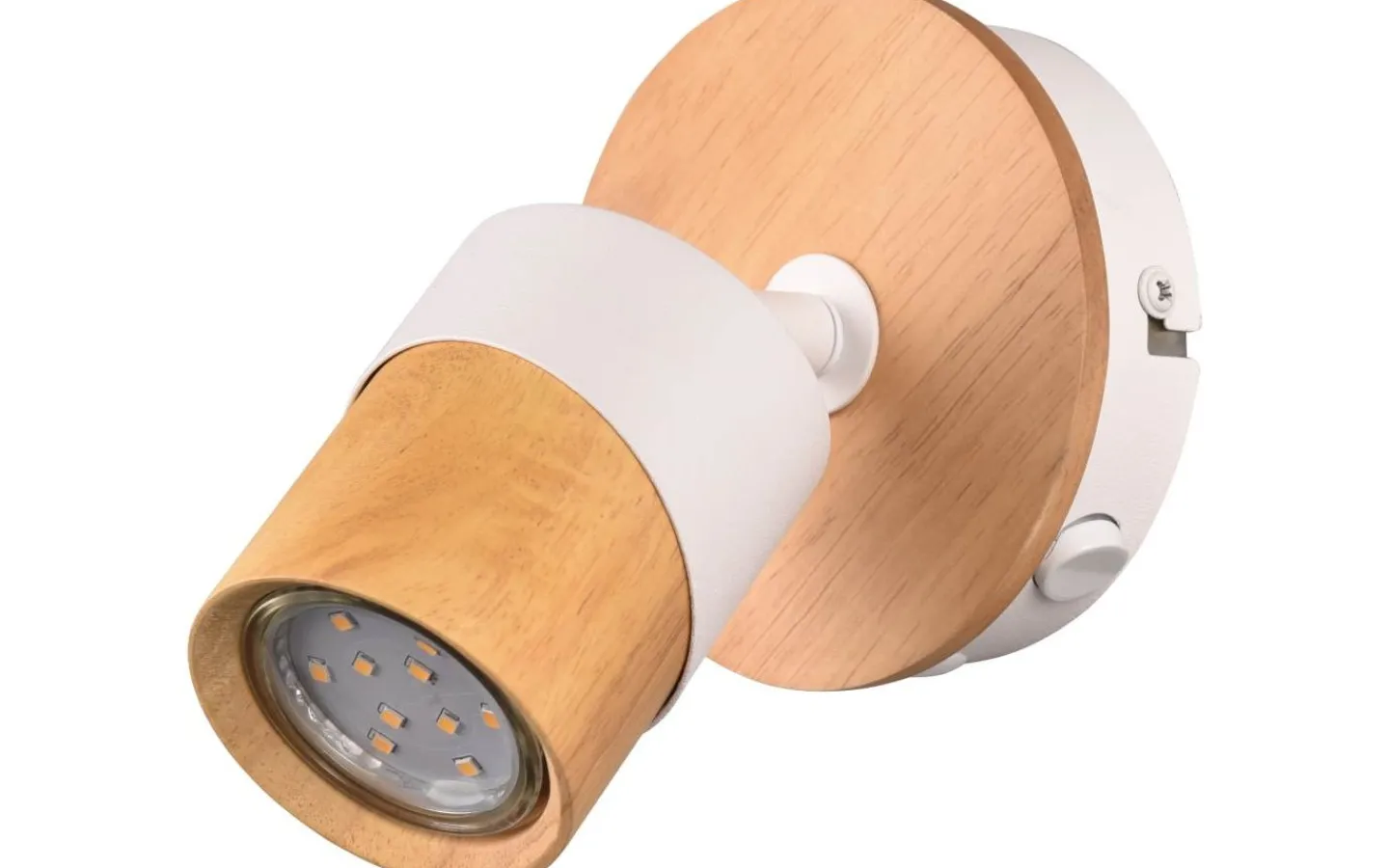 Trio Lighting Aruni Spotlight GU10 trä/matt vit* Läslampor