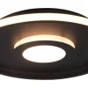 Badrumslampor Tak<Trio Lighting Ascari H2O Plafond LED 40cm mattsvart IP44