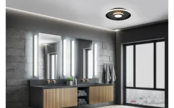 Badrumslampor Tak<Trio Lighting Ascari H2O Plafond LED 40cm mattsvart IP44