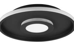 Badrumslampor Tak<Trio Lighting Ascari H2O Plafond LED 40cm mattsvart IP44