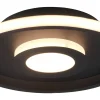 Badrumslampor Tak<Trio Lighting Ascari H2O Plafond LED 30cm mattsvart IP44