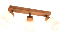 Avlånga Takspotlights|Takspot Med 3 Lampor<Reality Assam Spotlight 3-delad E14 trä/vit