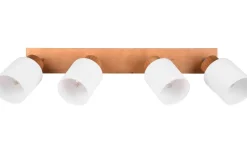 Reality Assam Spotlight 4-delad E14 trä/vit* Avlånga Takspotlights|Takspot Med Minst 4 Lampor