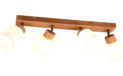 Reality Assam Spotlight 4-delad E14 trä/vit* Avlånga Takspotlights|Takspot Med Minst 4 Lampor