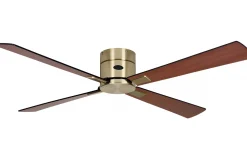 Takfläktar|Vardagsrum<Texa Design Astro 132cm Takfläkt Mässings Motor, Svarta/Körsbärs Blad