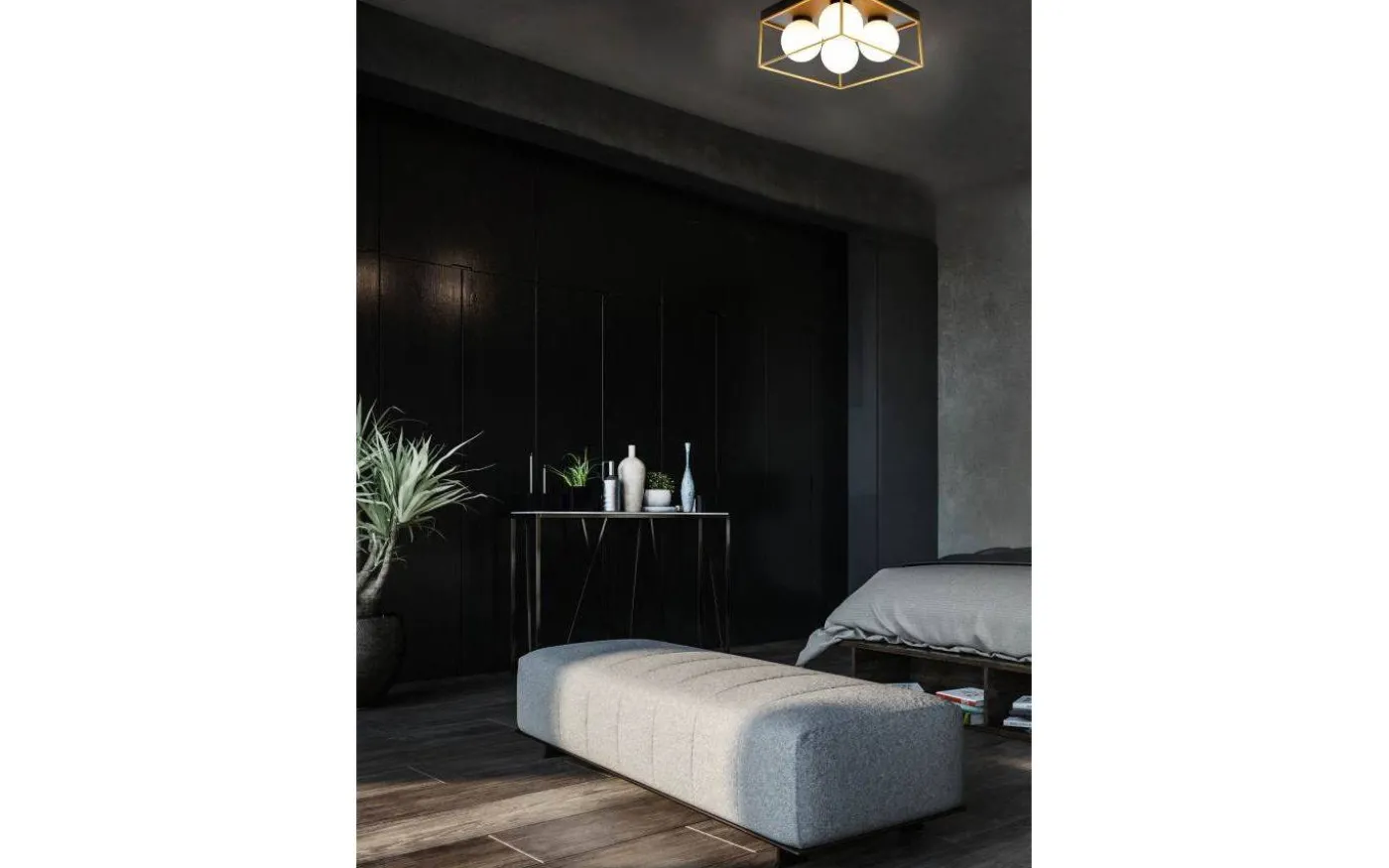 Astro Plafond 28cm Svart/Guld