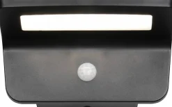 Reality Atico hybrid solcellsdriven Vägglampa LED mattsvart uppladdningsbar rörelse- och skymningssensor 4000K IP44* Solcellslampor Vägg|Visa Alla Solcellslampor