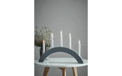 Visa Alla Adventsljusstakar|Adventsljusstakar 0-30 Cm<Markslojd Atle Adventsljusstake 28cm 5L Grå