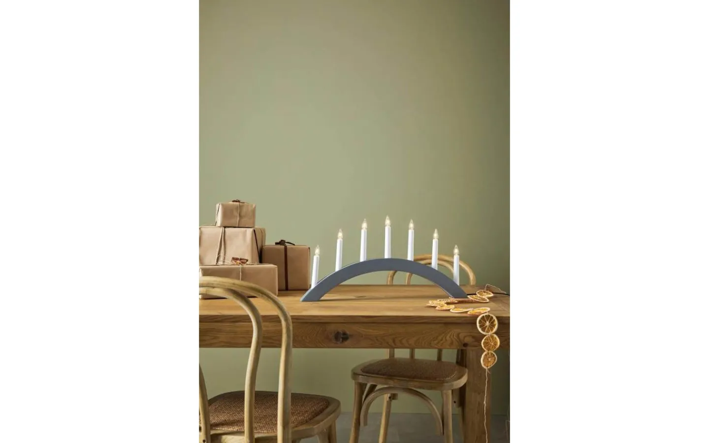 Markslojd Atle Adventsljusstake 27cm 7L Grå* Visa Alla Adventsljusstakar|Adventsljusstakar 0-30 Cm