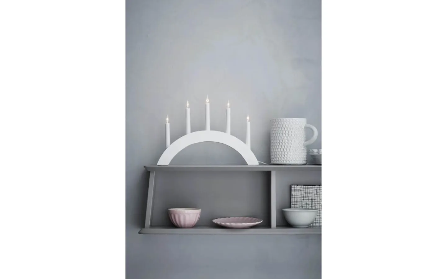 Markslojd Atle Adventsljusstake 28cm 5L Vit* Adventsljusstakar 0-30 Cm|Visa Alla Adventsljusstakar