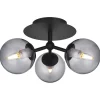 Atom Plafond Ø26cm Svart/Smoke