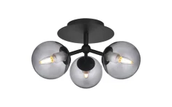 Atom Plafond Ø26cm Svart/Smoke