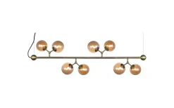 Atom Taklampa 123cm Antik Mässing/Amber