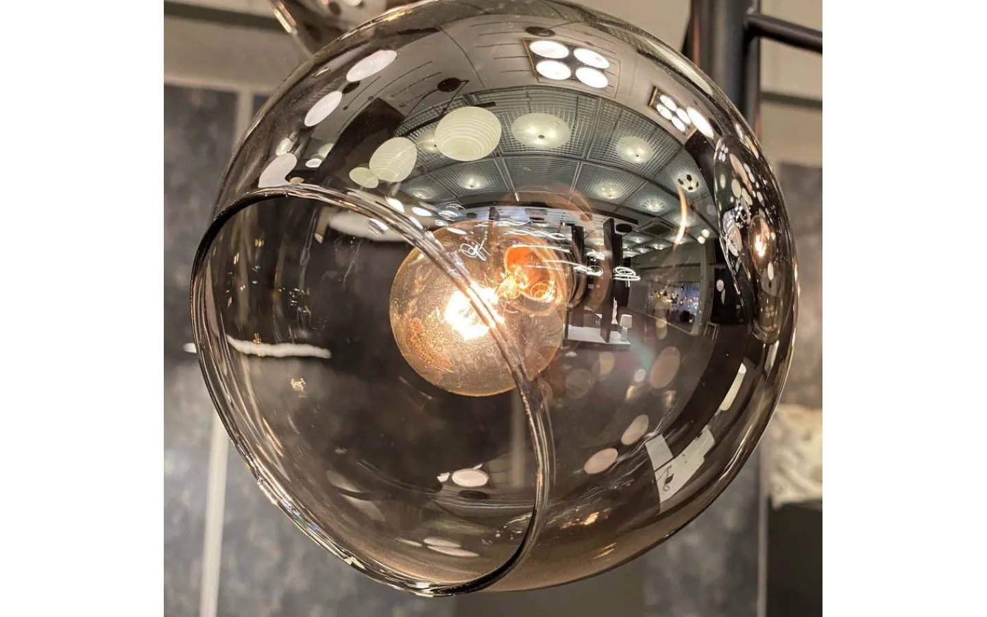 Aneta Atom Taklampa 48cm Svart/Rök* Vardagsrum