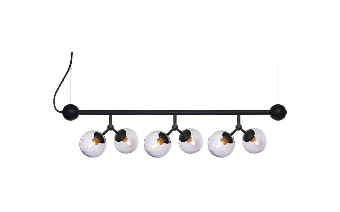 Avlånga Taklampor<Halo Design Atom Taklampa 80cm Svart/Smoke