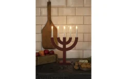 Konstsmide August Adventsljusstake 5L 42cm Röd* Visa Alla Adventsljusstakar|Adventsljusstakar 31-60 Cm