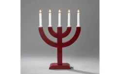 Konstsmide August Adventsljusstake 5L 42cm Röd* Visa Alla Adventsljusstakar|Adventsljusstakar 31-60 Cm