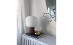 Aneta Aura Bordslampa 28cm Bruntbets/Vit* Bordslampor