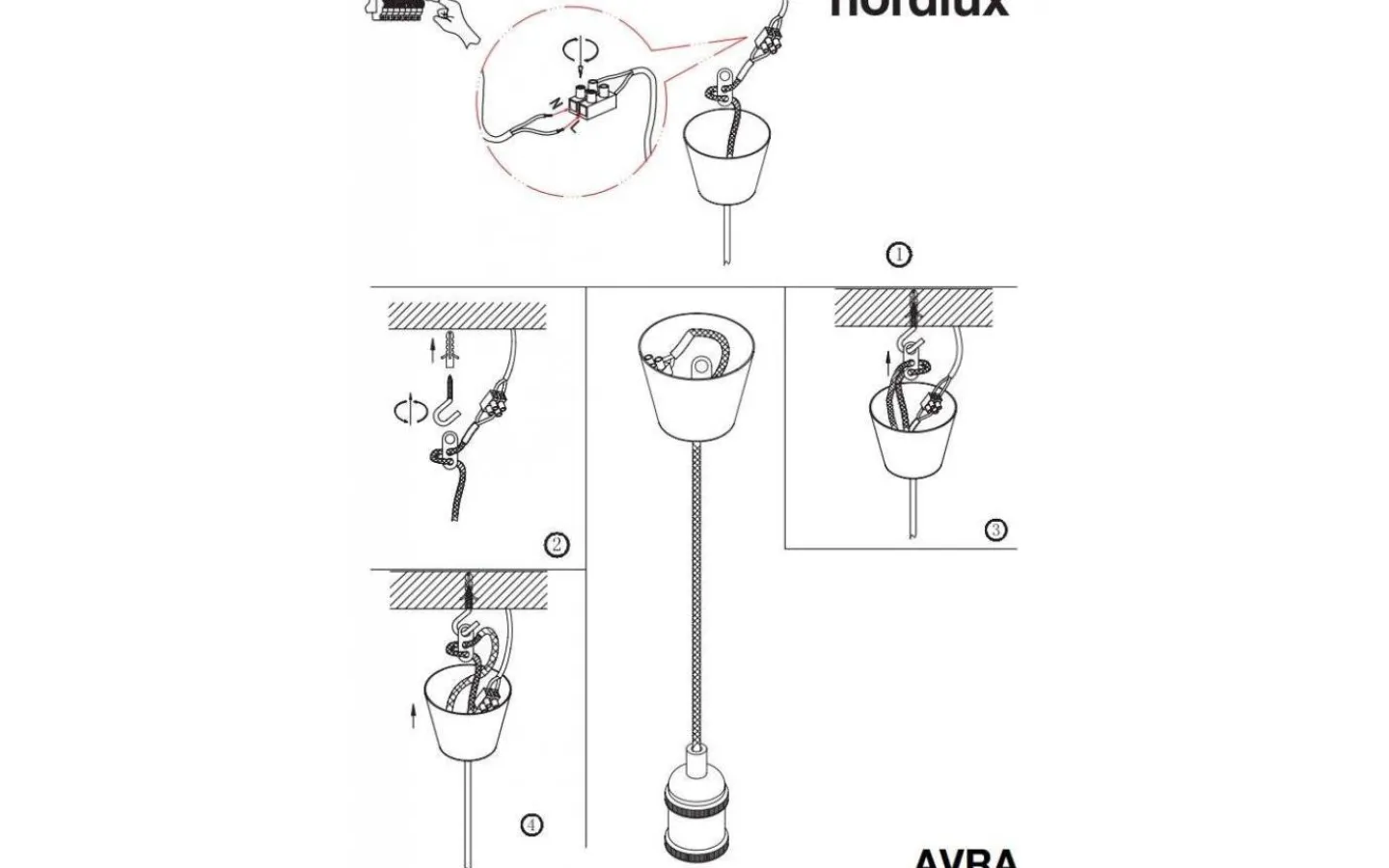 Nordlux Avra Pendellampa Mässing* Fönsterlampor|Sladdställ Med Sockel
