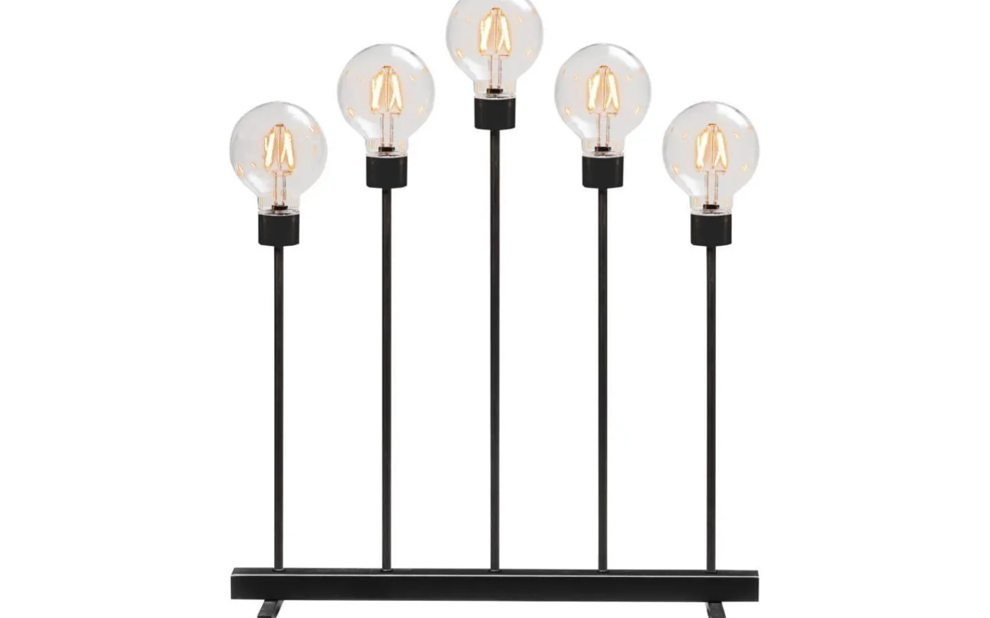 Konstsmide Axel Adventsljusstake LED 5L Svart 54cm* Visa Alla Adventsljusstakar|Adventsljusstakar 31-60 Cm