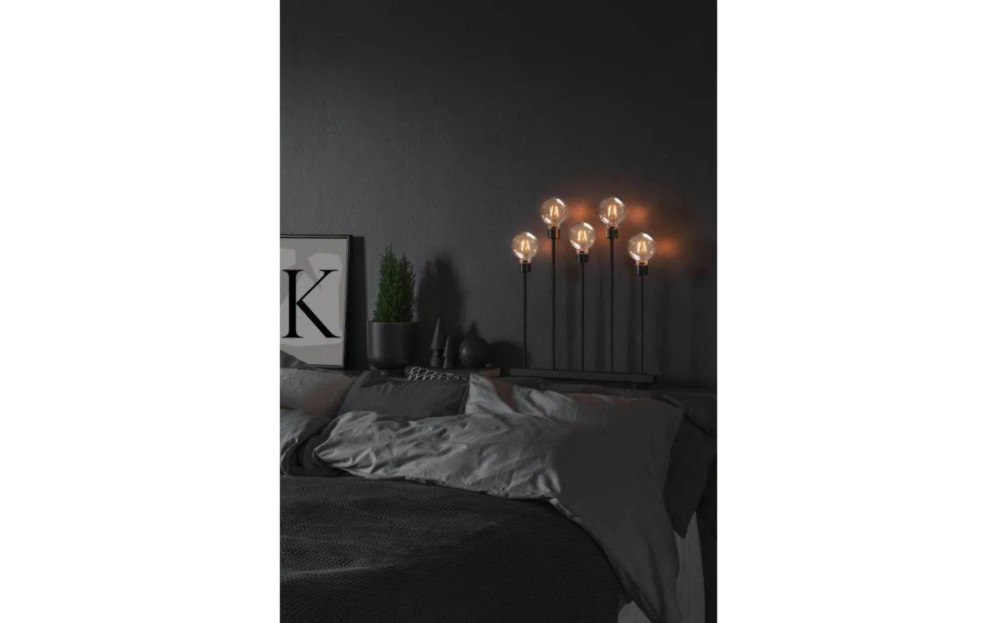 Konstsmide Axel Level Adventsljusstake LED 5L Svart 54cm* Adventsljusstakar 31-60 Cm|Visa Alla Adventsljusstakar