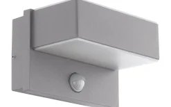 Azzinano Fasadlampa Rörelse LED 3000K 2x5,6W Silverfärgad IP44