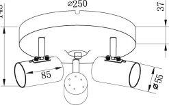 Balder Takspotlight 25cm Vit/Krom