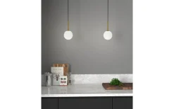 Herstal Ballon Fönsterlampa 14cm Mässing/Opalglas* Fönsterlampor
