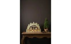 Batteridrivna Adventsljusstakar|Visa Alla Adventsljusstakar<Star Trading Bamberg Batteridriven Ljusstake 45cm Vit/Grön