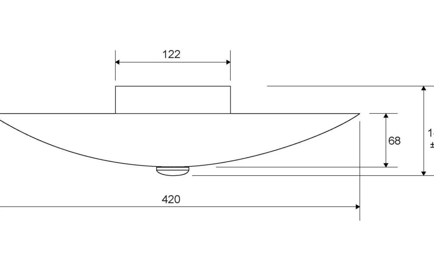 Aneta Band Plafond 42cm Grå* Plafonder