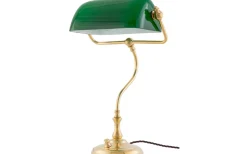 Skrivbordslampor<Karlskrona Lampfabrik Bankirlampa - Mässing