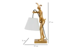 Mauro Ferretti Barca Bordslampa Kanin 47cm Guld* Bordslampor
