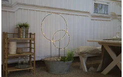 Star Trading Barlumi Rund på Markspett 84cm Svart IP44* Julpynt Utomhus