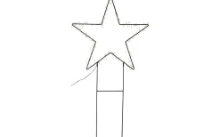 Barlumi Stjärna på Markspett 115cm Svart IP44