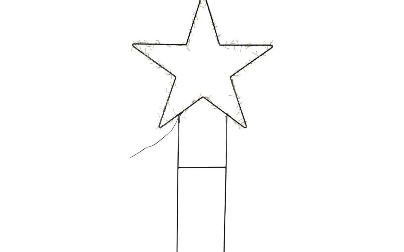 Barlumi Stjärna på Markspett 115cm Svart IP44