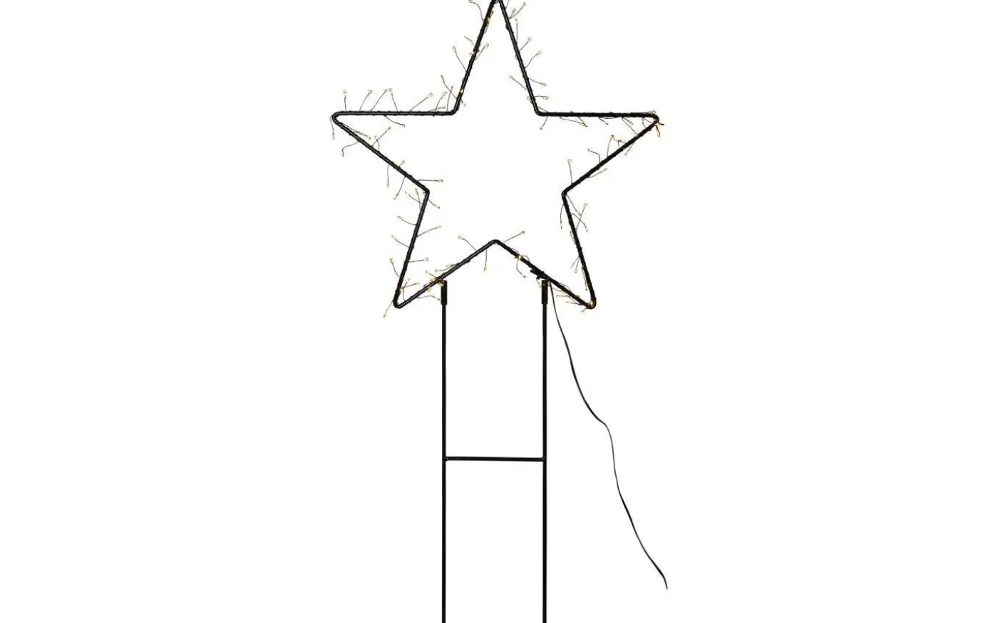 Barlumi Stjärna på Markspett 80cm Svart IP44