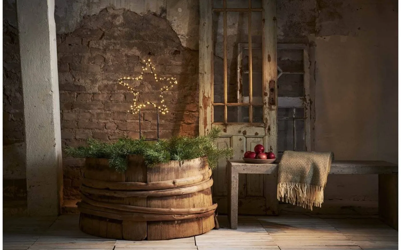 Barlumi Stjärna på Markspett 80cm Svart IP44