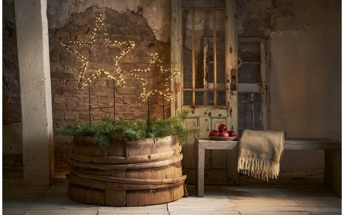 Barlumi Stjärna på Markspett 80cm Svart IP44