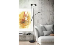 Trio Lighting Barrie Golvlampa LED mattsvart* Uplight|Golvläslampor