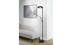 Trio Lighting Barrie Golvlampa LED mattsvart* Uplight|Golvläslampor