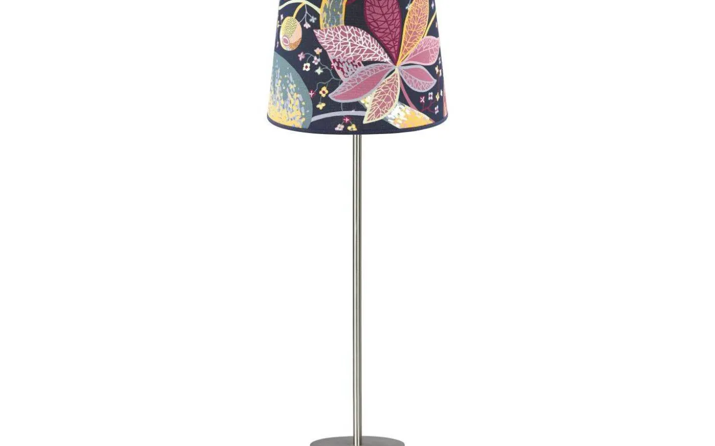 Base Bordslampa 71cm Silver med mönstrad skärm