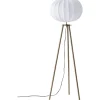 Golvlampor<PR Home Base Tripod Golvlampa 125cm Antikmässing/Vit