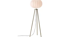 Golvlampor<PR Home Base Tripod Golvlampa 125cm Antikmässing/Vit