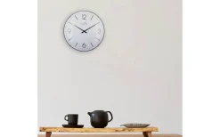 Basic Dome Väggklocka Ø35cm Vit/Glas