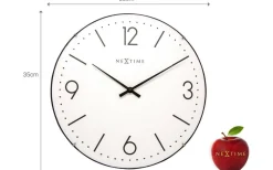 Basic Dome Väggklocka Ø35cm Vit/Glas