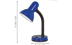 Basic Skrivbordslampa 30cm Blå