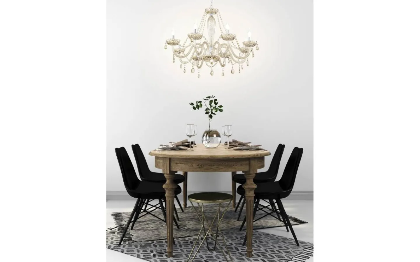 Eglo Basilano Kristallkrona 8-Arm 82cm Konjak* Kristallkronor