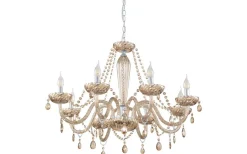 Eglo Basilano Kristallkrona 8-Arm 82cm Konjak* Kristallkronor