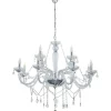Kristallkronor<Eglo Basilano Kristallkrona 12-Arm 100cm Krom